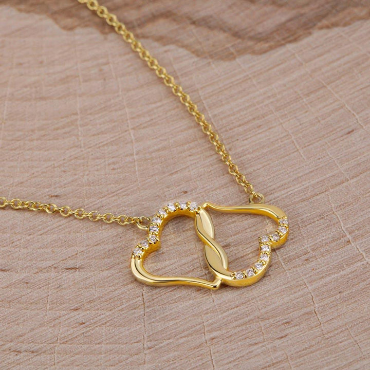 Jewelry gifts (Soulmate) Everlasting Love - Solid Gold with Diamonds Necklace - Belesmé - Memorable Jewelry Gifts 