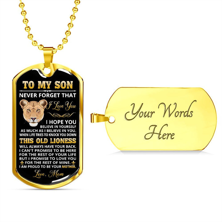 Son - Believe in Yourself - Military Necklace