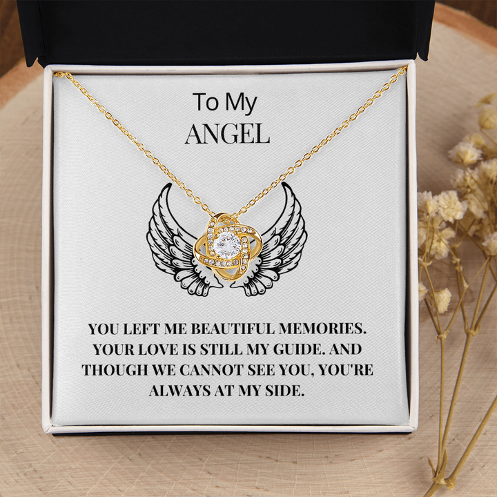 To My Angel - Beautiful Memories - Love Knot Necklace